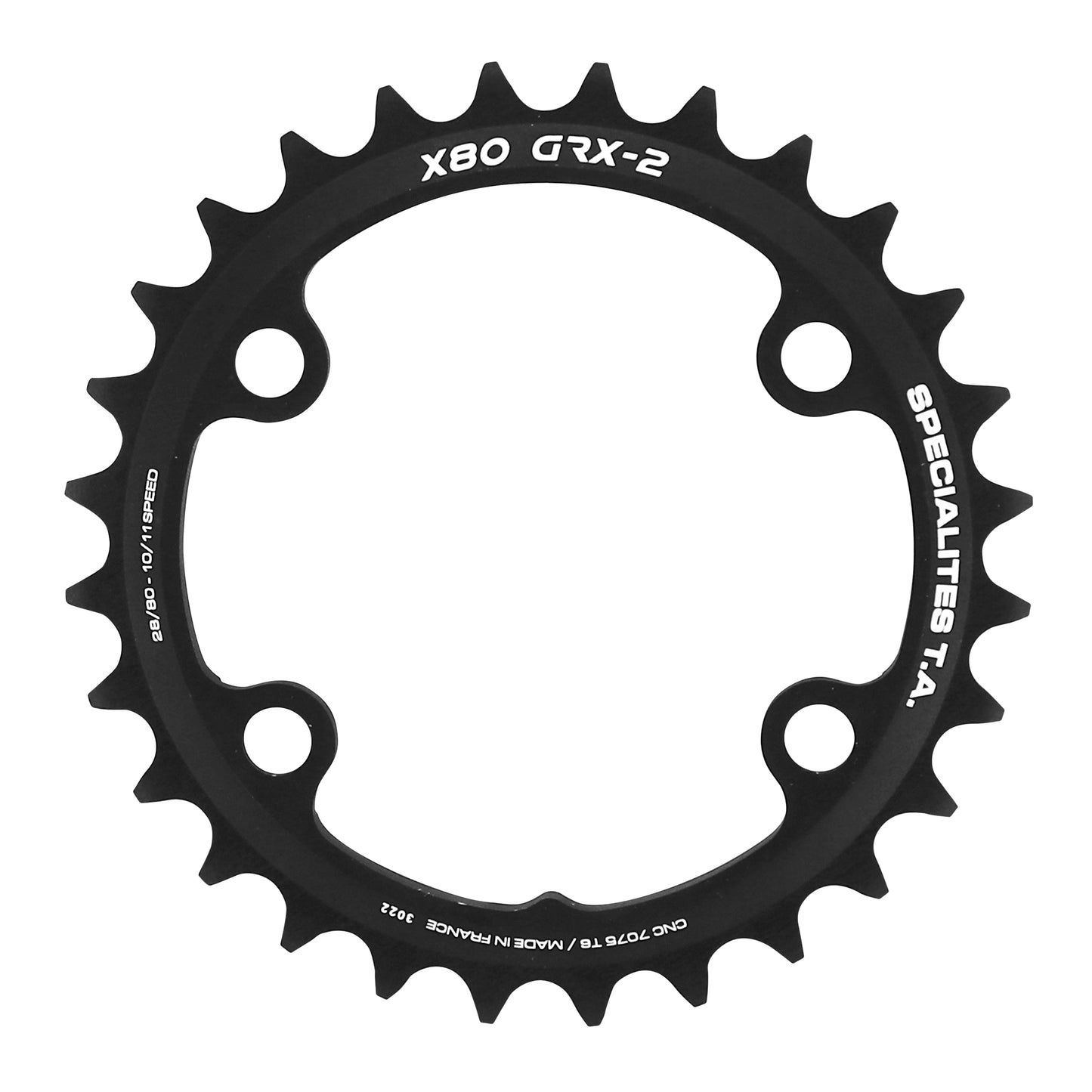 Plateau gravel TA X80 4 bras pour Shimano GRX RX600-810 28D int