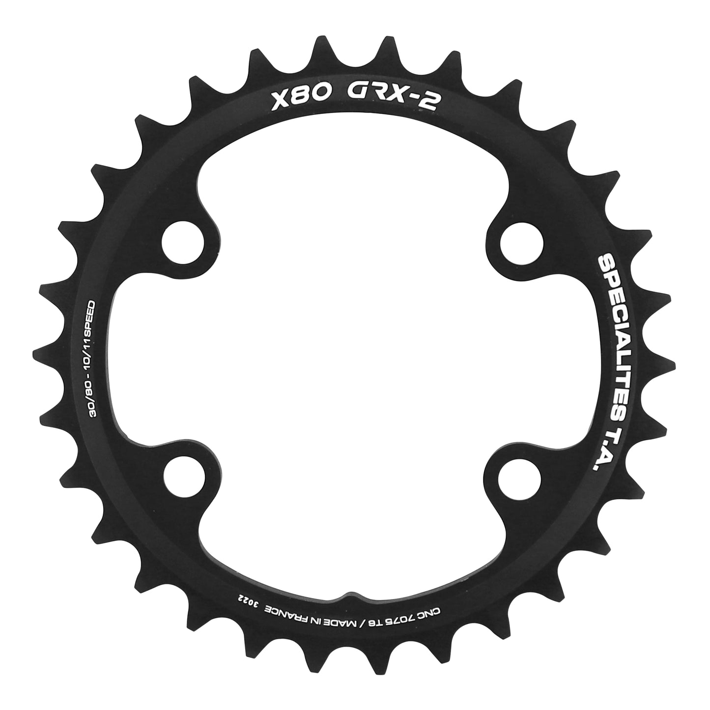 Plateau gravel TA X80 4 bras pour Shimano GRX RX600-810 30D int