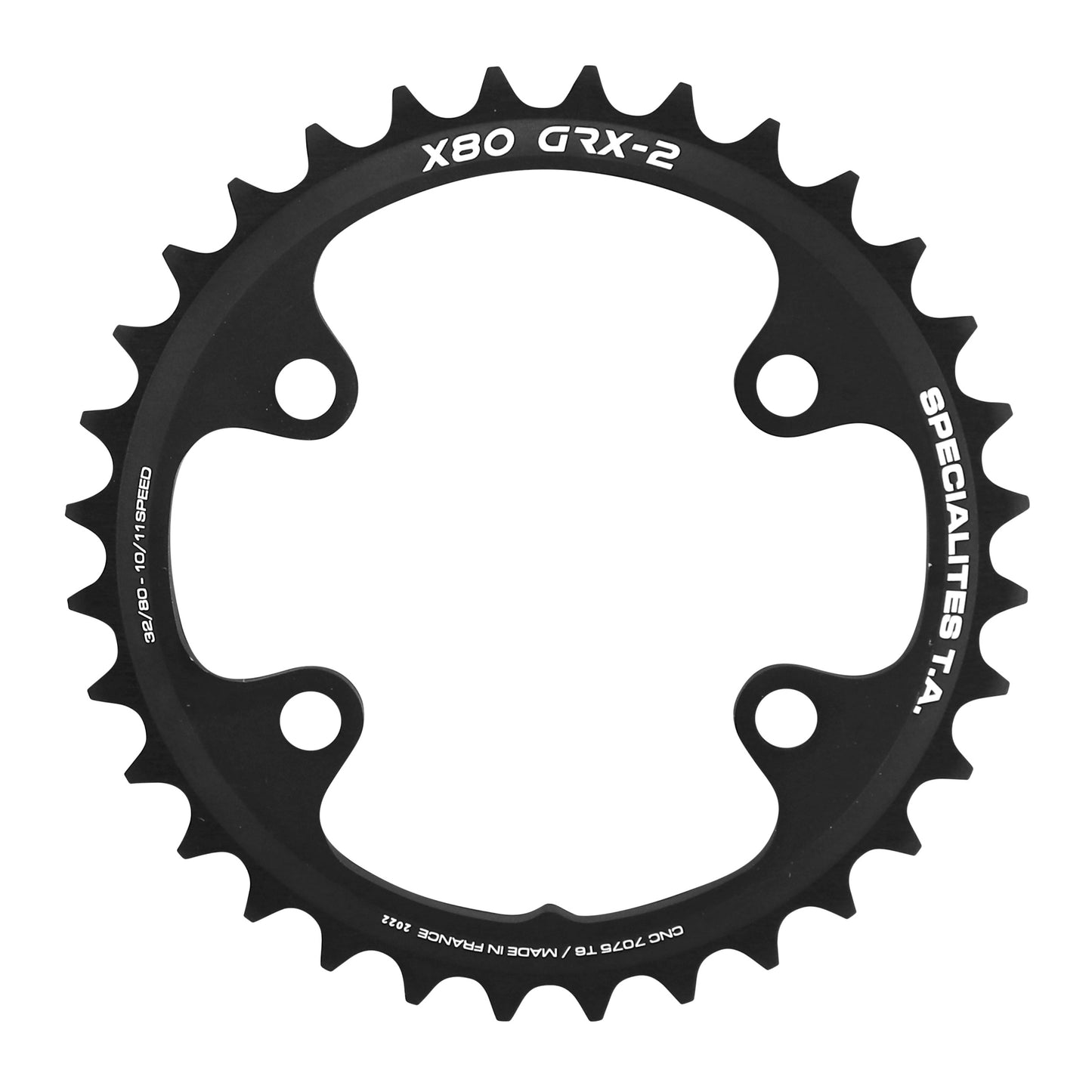 Plateau gravel TA X80 4 bras pour Shimano GRX RX600-810 32D int