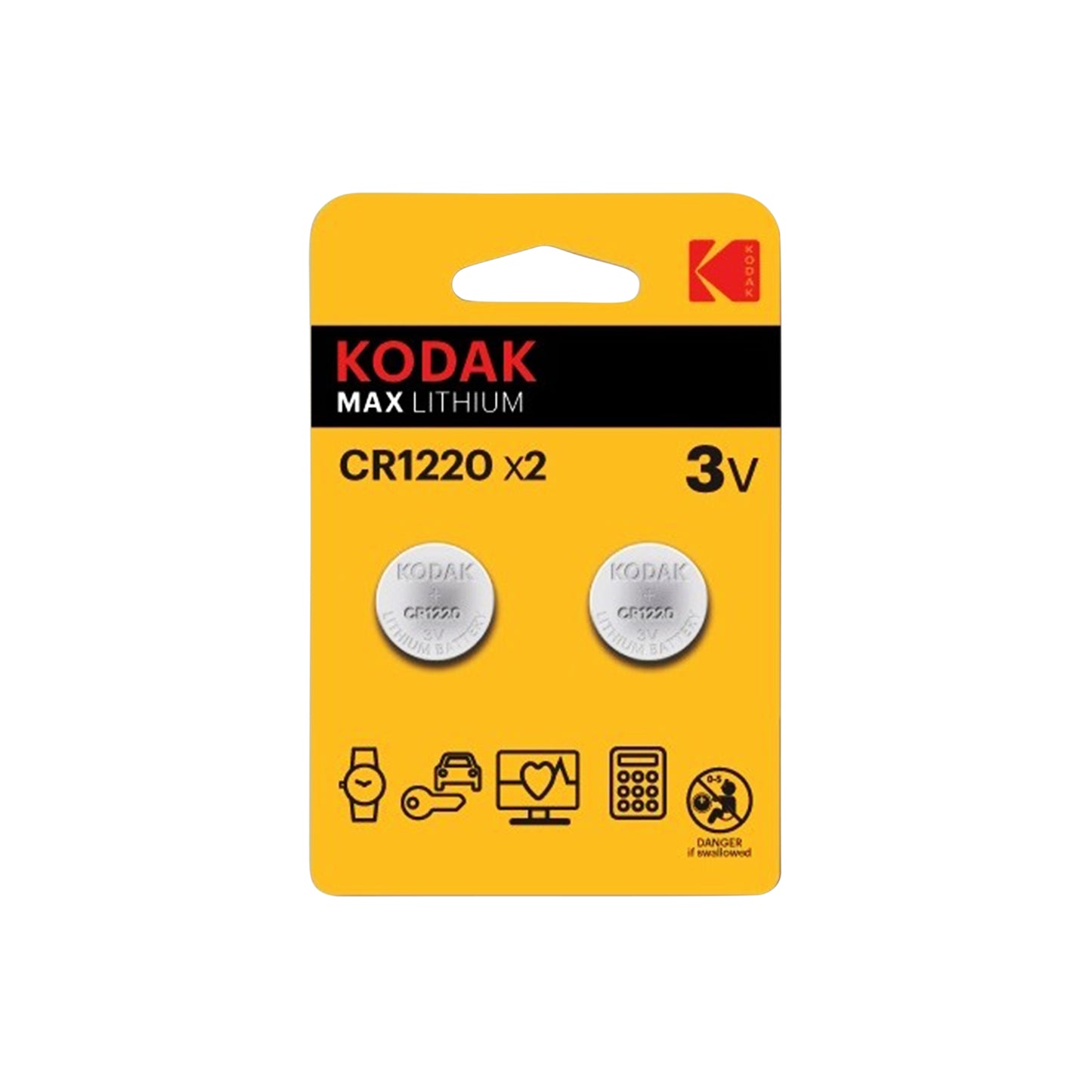 Pile bouton Kodak CR1220 lithium 3V vendues par 2