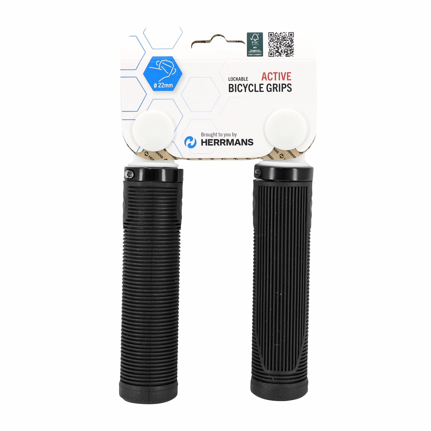 Poignées City VTT Herrmans super confort noir gris 130mm