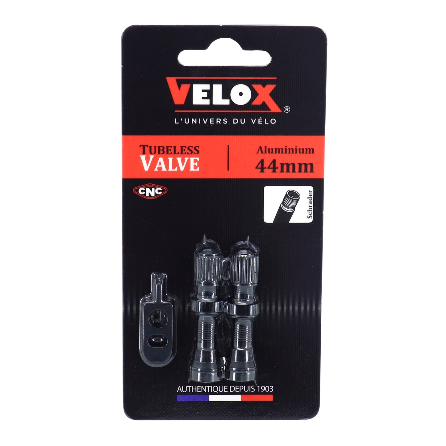 Velox 44 mm Schrader Tubeless Valve