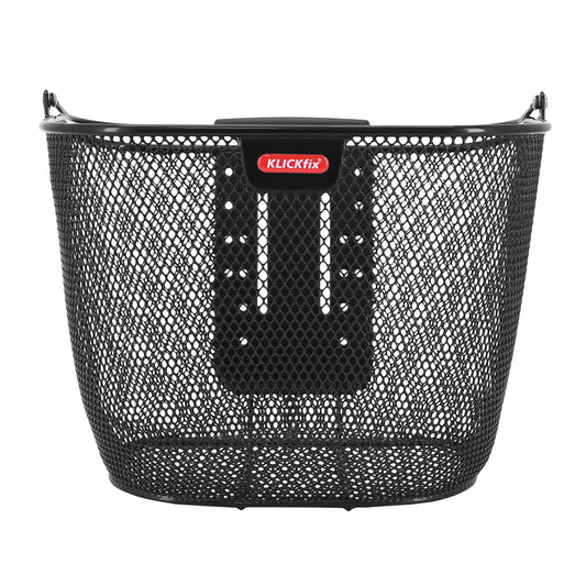 Klickfix 18L steel front basket with handle