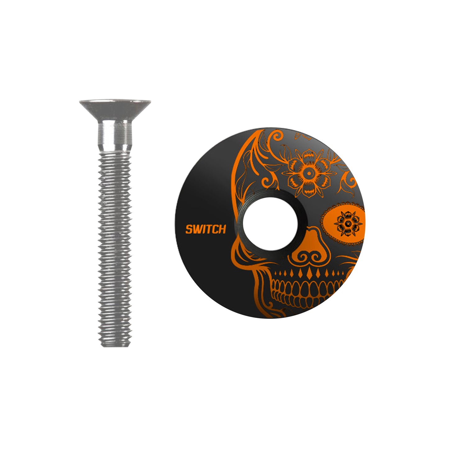 Capot jeu de direction Switch Skull noir orange