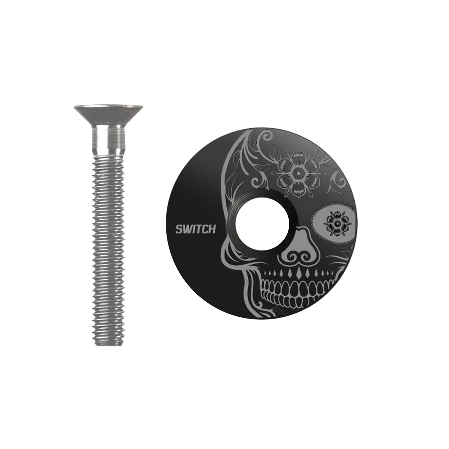 Capot jeu de direction Switch Skull noir gris