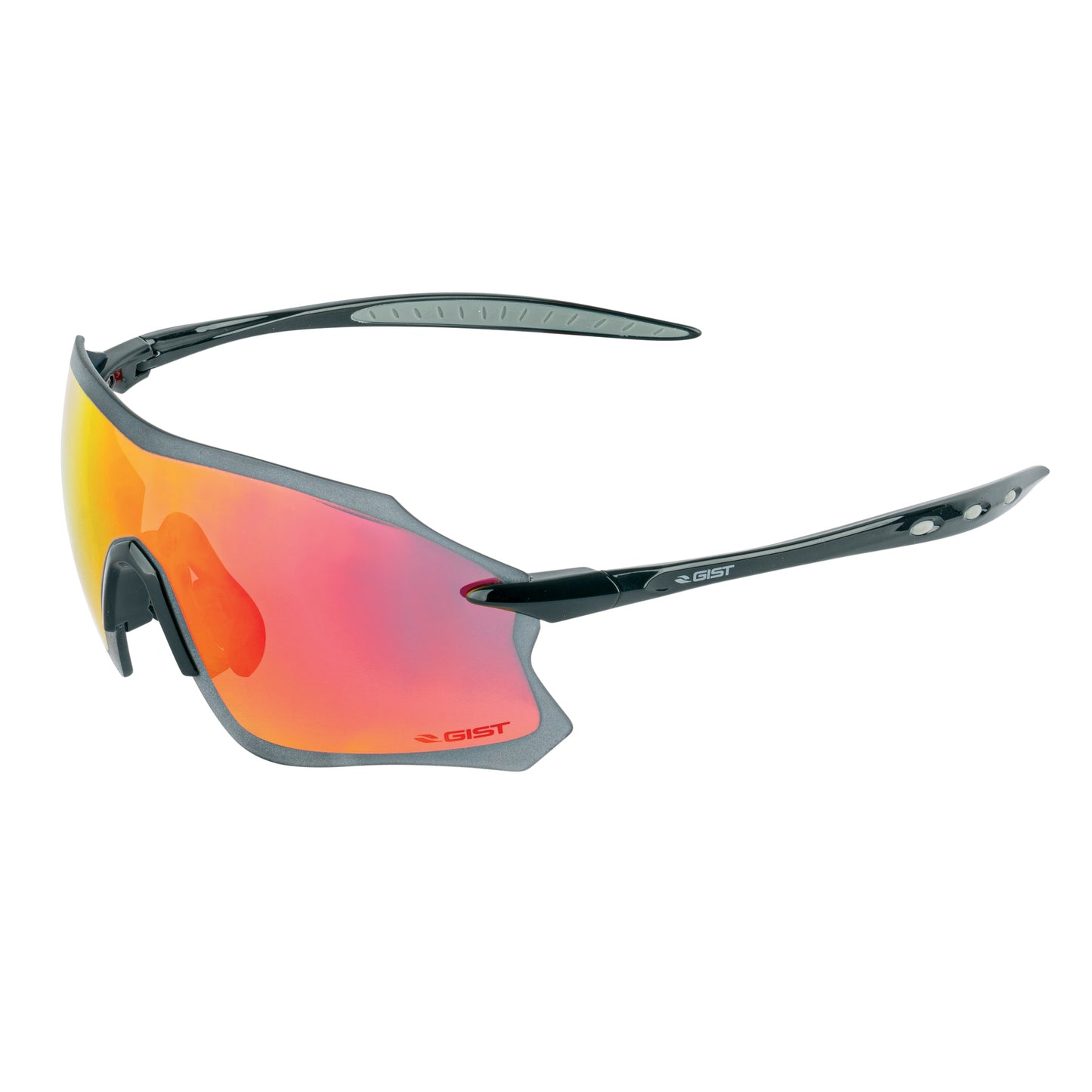 Lunettes vélo adulte Gist Pack noir miroir rouge