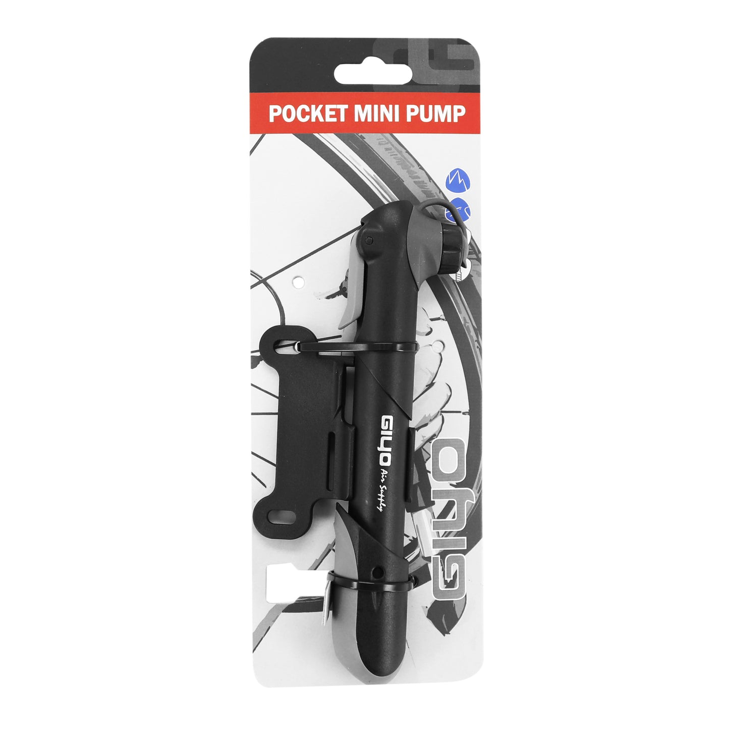Giyo GP Mini Road MTB Pump resin 177mm 8 bar
