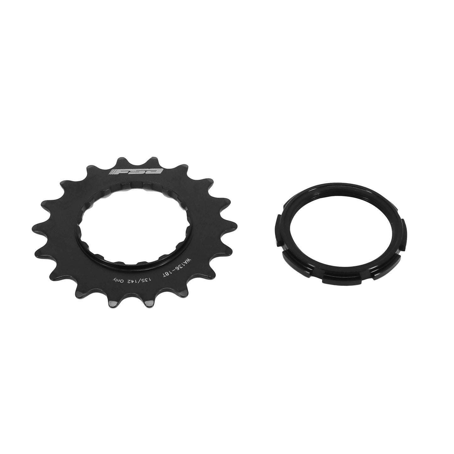 Pignon FSA compatible Bosch 18 dents déport 2.5 mm noir