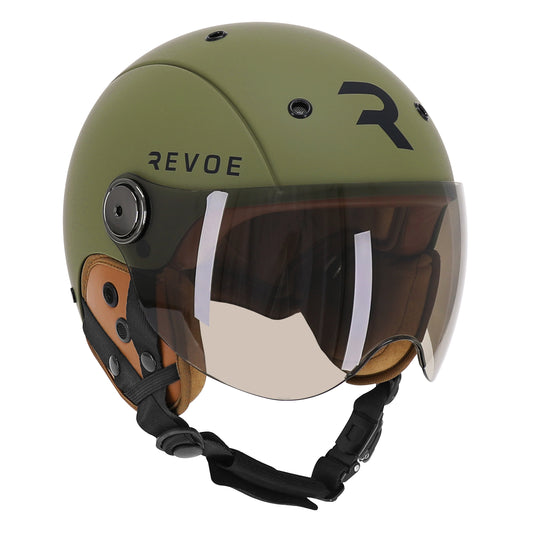 Casque vélo adulte Revoe premium urbain-city kaki mat