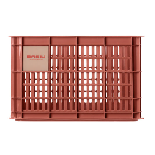 Caisse plastique recyclé Basil rouge terre 29L