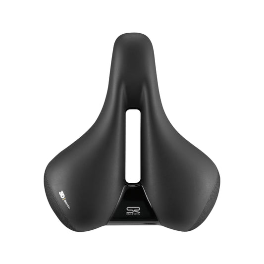 Selle Royal Ellipse Leisure with Central Hole, Relaxed, Black, 250x223
