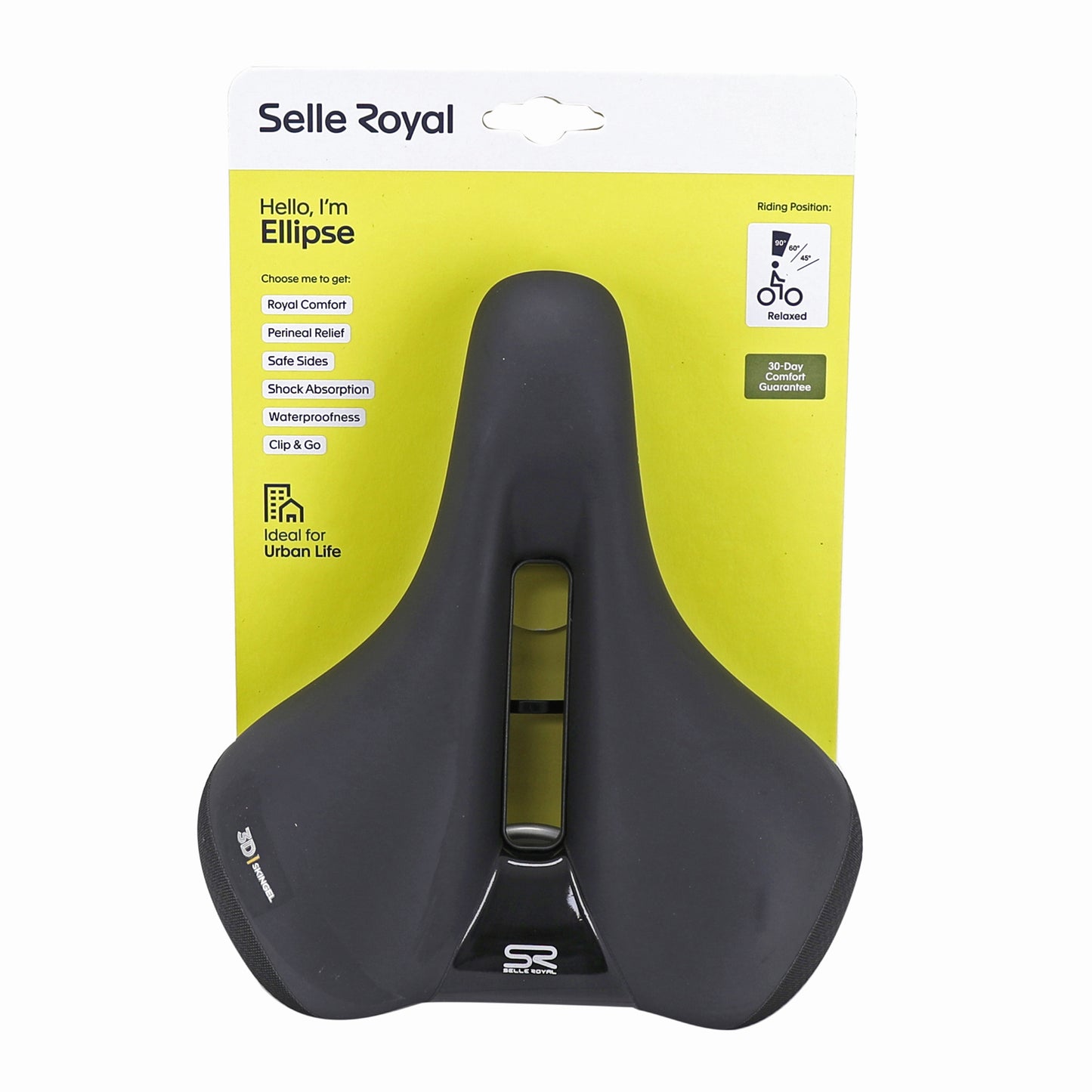 Selle Royal Ellipse Loisir trou central Relaxed noire 250x223