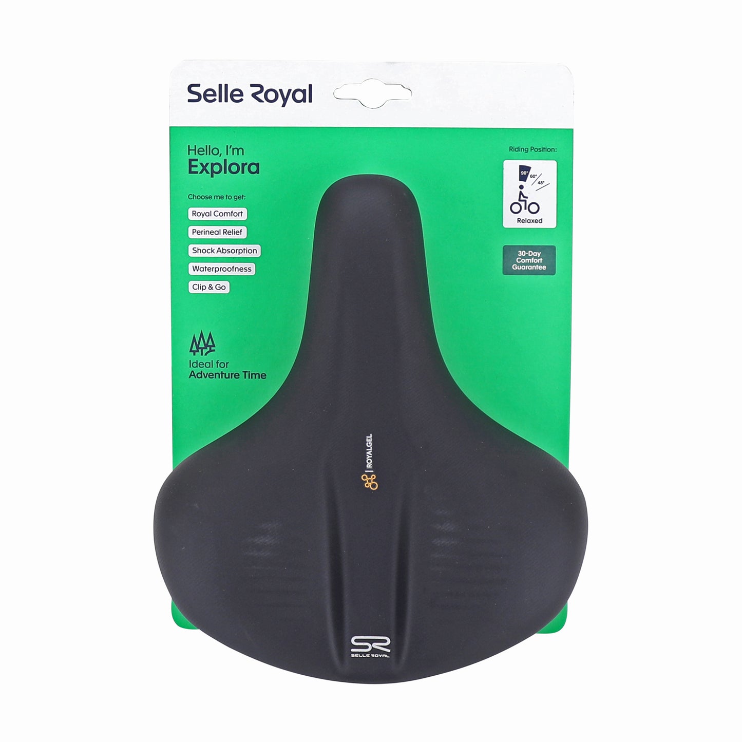 Selle Royal Explora Gel Recreational anatomical channel black 253x218