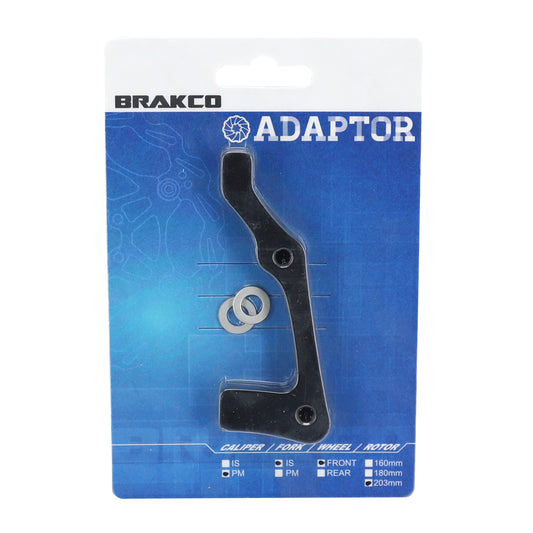 Adaptateur frein à disque VTT avant Brakco disque 203mm étrier post-mount sur fourche international