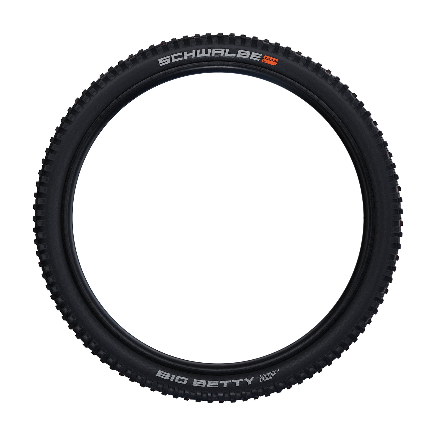 Pneu VTT Gravity - VAE 29 X 2.40 Schwalbe Big Betty Addix Super Gravity Enduro Noir TLE Tubeless Ready TS (62-584) Homologué VAE e50