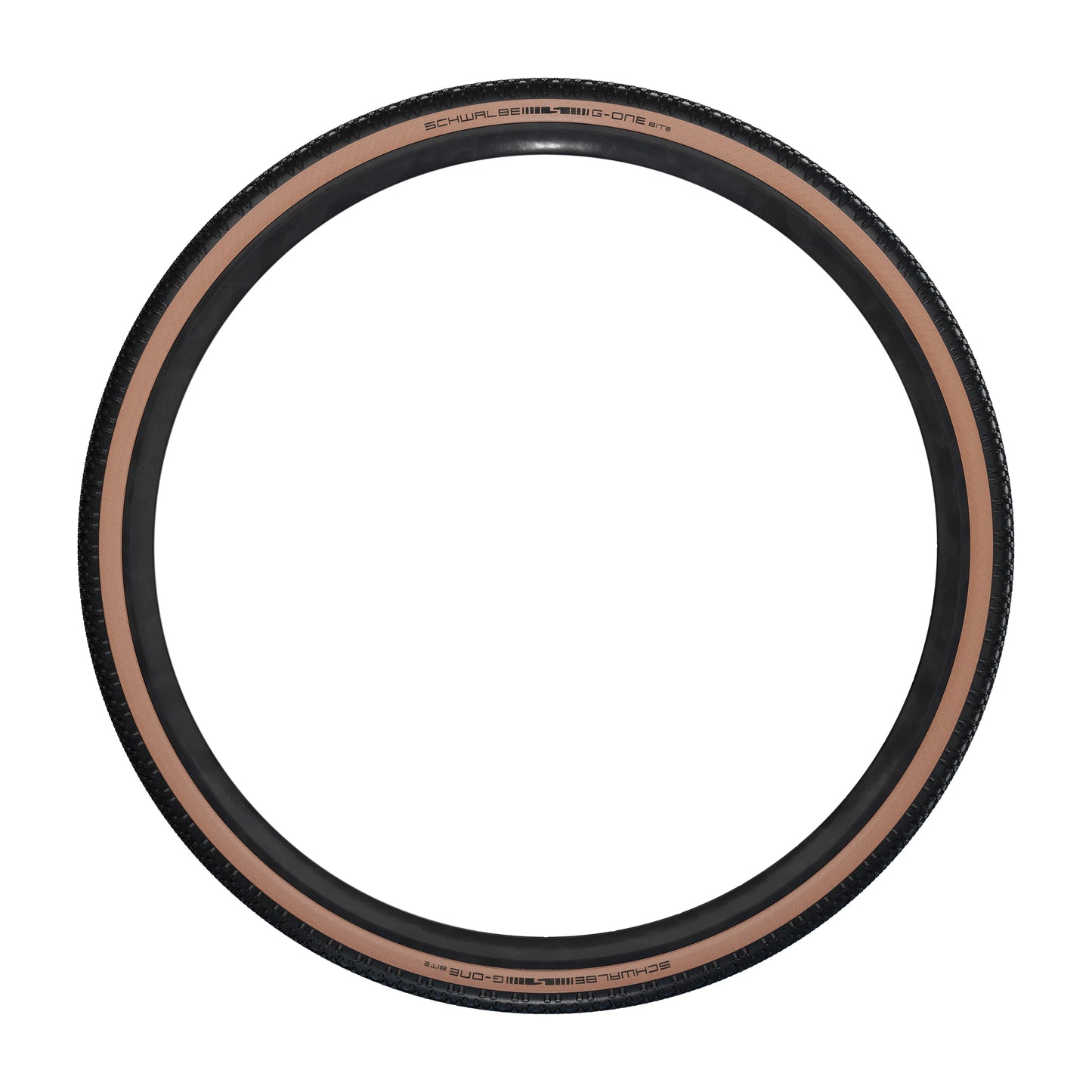 Schwalbe G-One Bite RaceGuard 700 x 40 Gravel Tire Black with Brown Sidewall Tubeless Ready TS (40-622) E-Bike Compatible