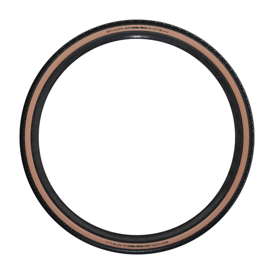 Schwalbe G-One Bite RaceGuard 700 x 40 Gravel Tire Black with Brown Sidewall Tubeless Ready TS (40-622) E-Bike Compatible