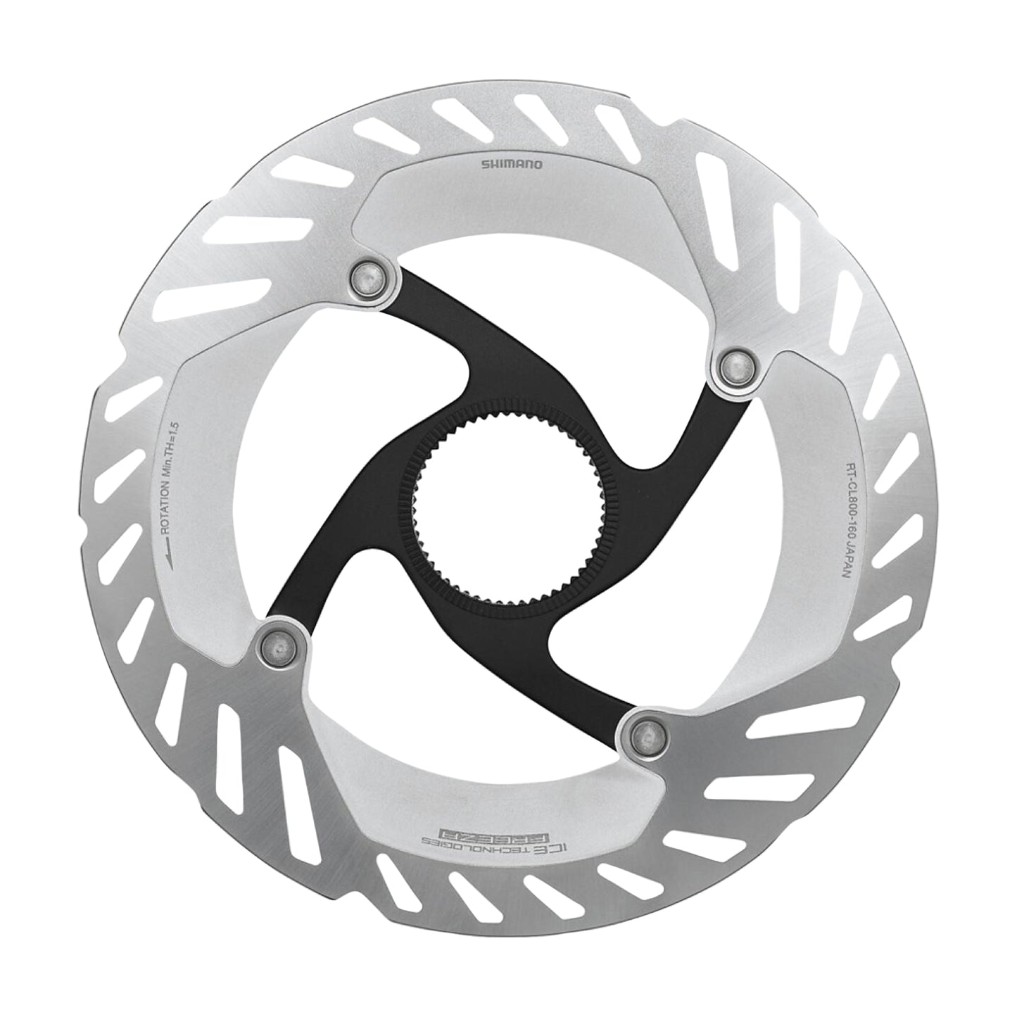 Shimano Centerlock Ice Tech Freeza Road/MTB Disc Brake Rotor 160mm Internal Nut CL800S Ultegra/XT Level