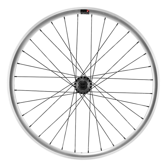 Roue PCP route fixie patin PCP argent arrière double filetage pignon 16DTS