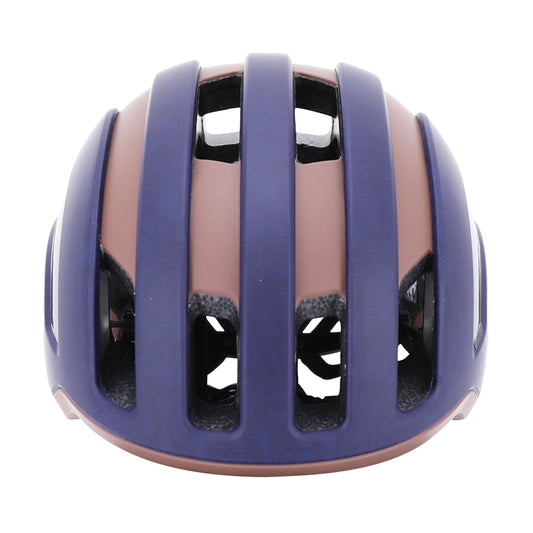 Auvray Adult Urban Safe Navy-Brown Double In-Mold Bicycle Helmet with Integrated USB Light