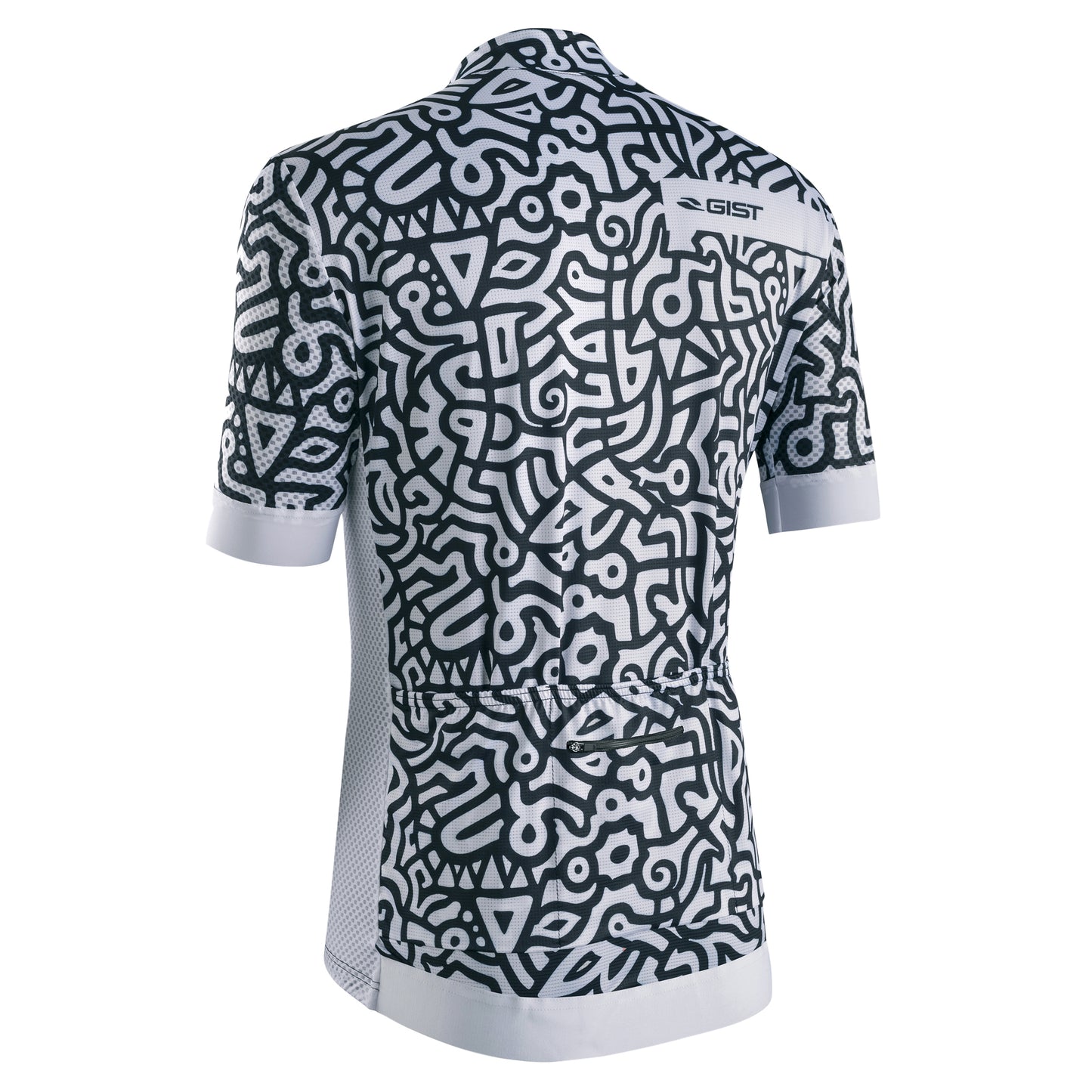 Gist Paint Men's Short Sleeve Cycling Jersey - Black / White