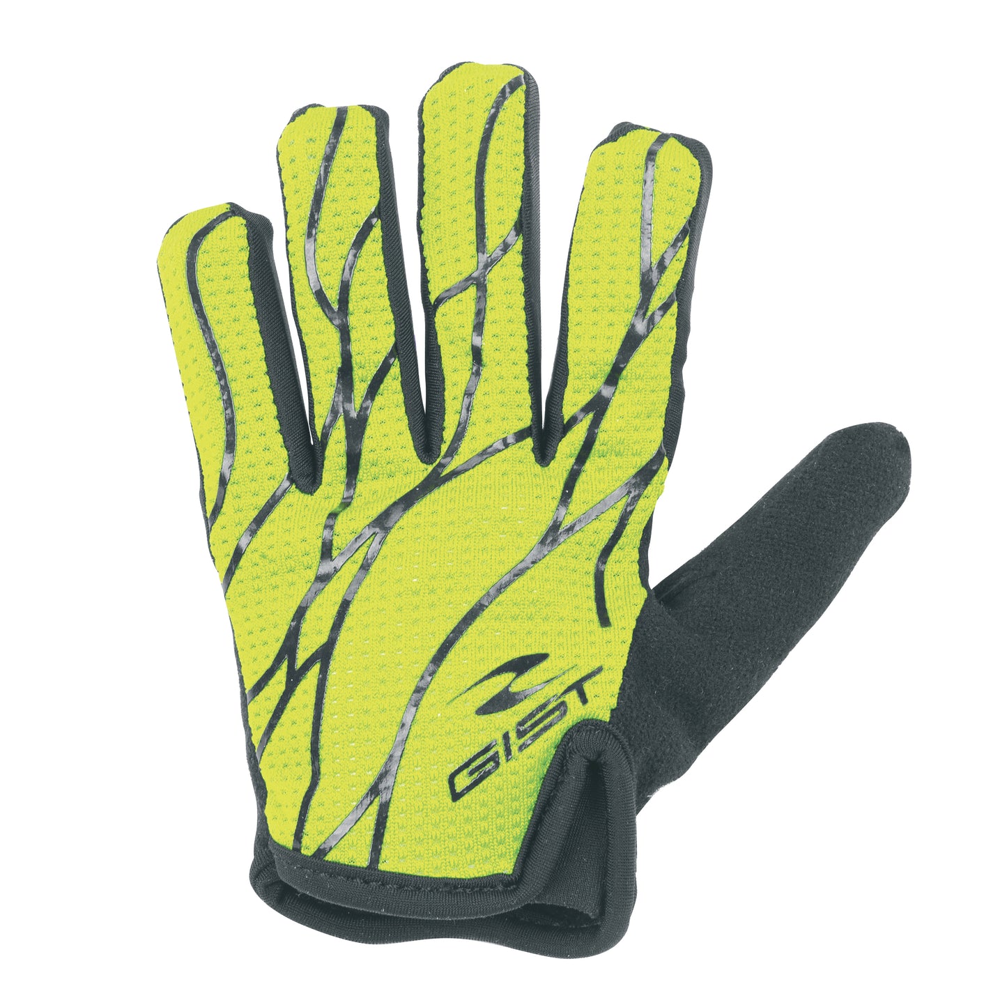 Gants vélo enfant Gist Junior long jaune fluo