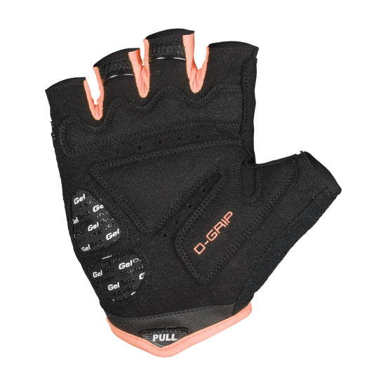 Gants vélo court Gist D-Grip Gel été orange fluo