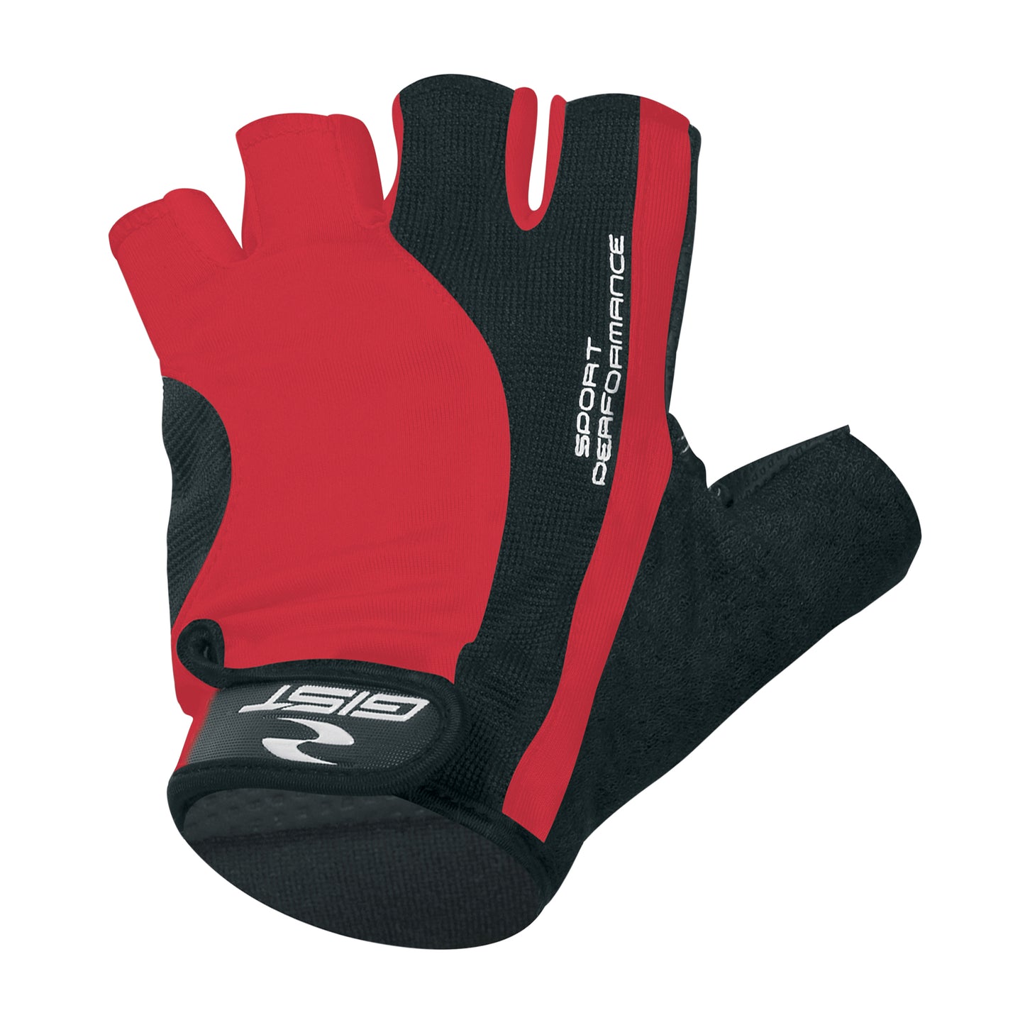 Gants vélo court Gist Pro rouge velcro