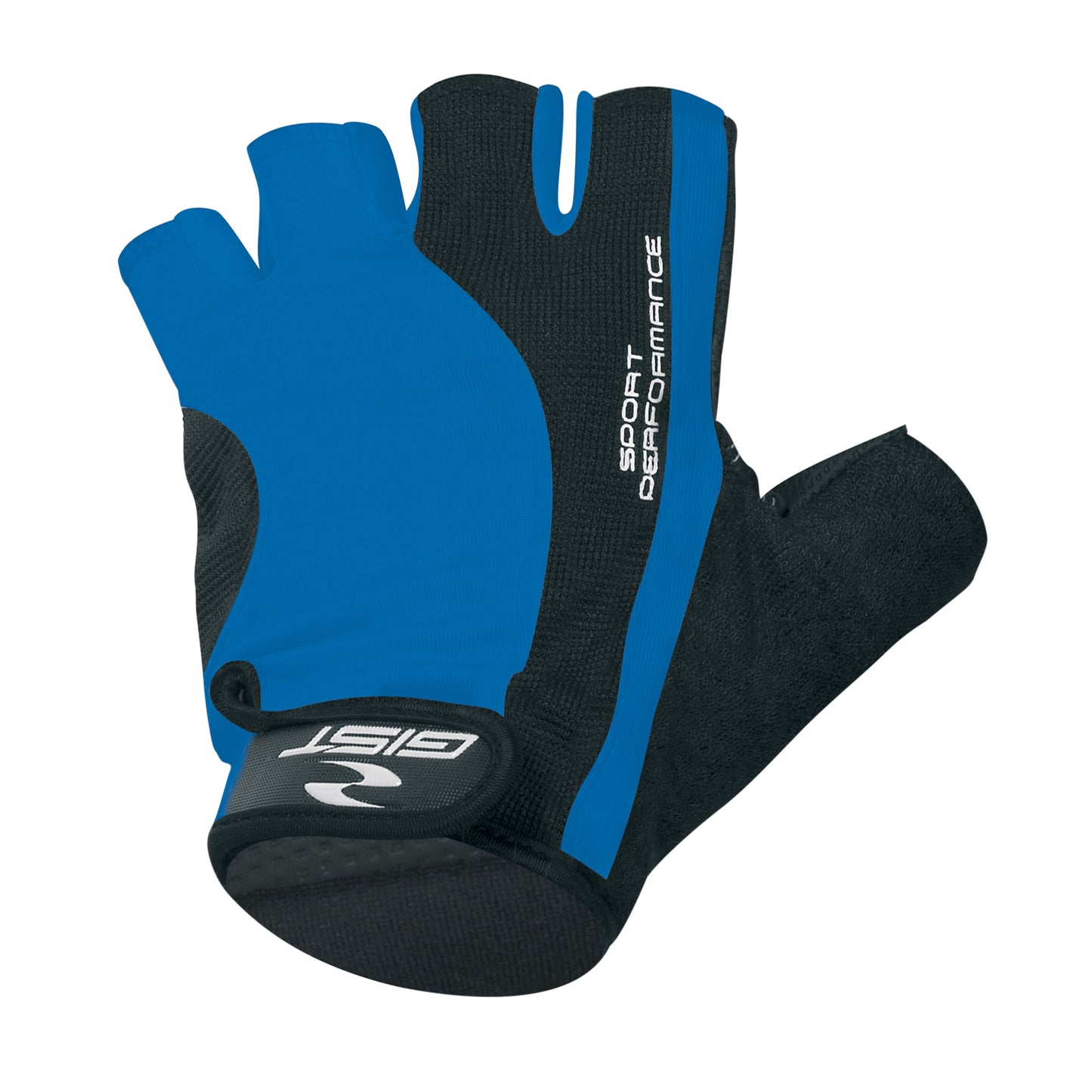 Gants vélo court Gist Pro bleu velcro