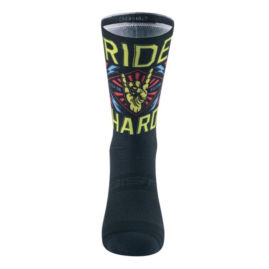 Chaussettes Socquettes Été Gist Range Noir Ride Hard Noir et Design Muticolor Écologique Hauteur 22 cm
