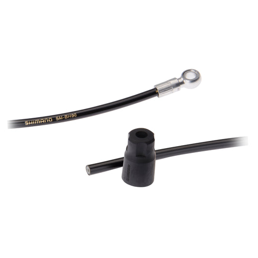 Durite Shimano pour frein à disque VTT 1700mm avec embout bh90 noir - gaine hydraulique br-m985, br-m785, br-m675, br-m666