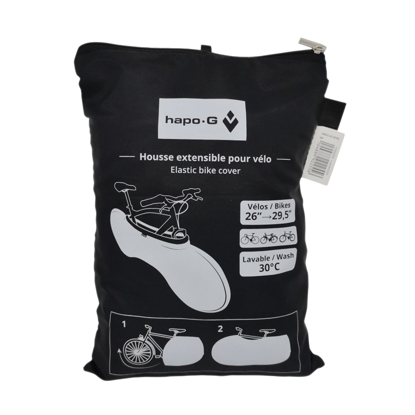 Housse protection vélo noir 26 à 29 pouces PCP
