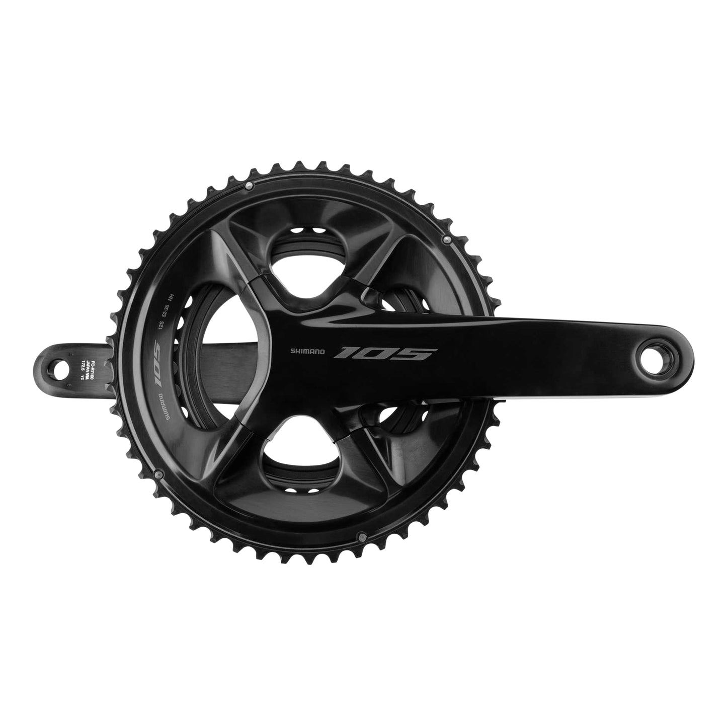 Shimano 105 R7100 Road Crankset Black 170 52x36