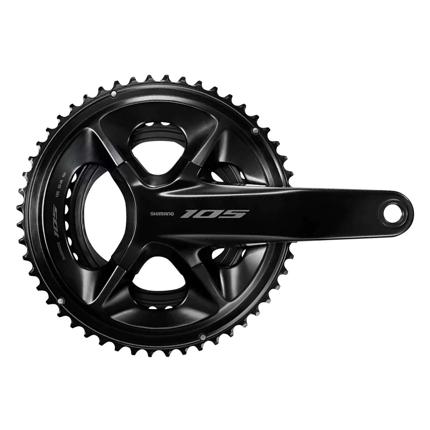 Shimano 105 R7100 Road Crankset Black 172.5 52x36
