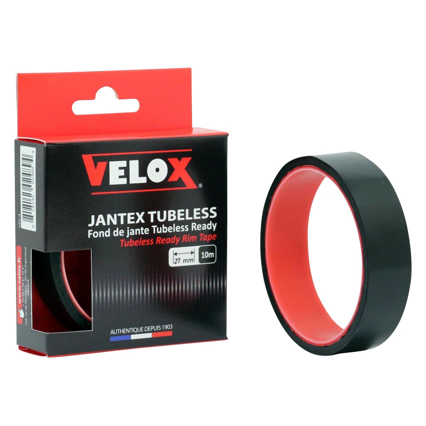 Velox Adhesive Rim Tape for tubeless MTB conversion 27mm for 25/27c wide rims