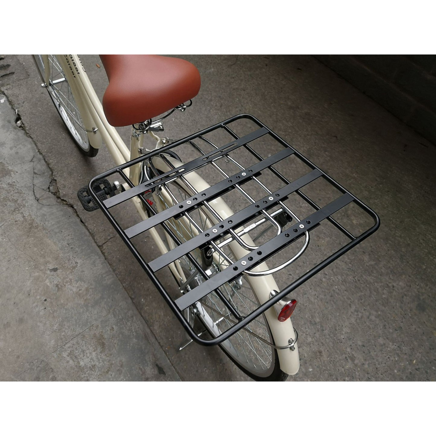 Newton aluminum black bicycle rack plate 40x40cm