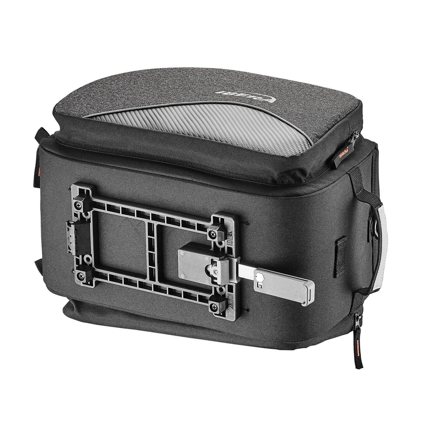 Sacoche arrière vélo trunkbag Ibera commuter bag mik noir 15l fixation porte bagage système mik 37.5x26x25cm