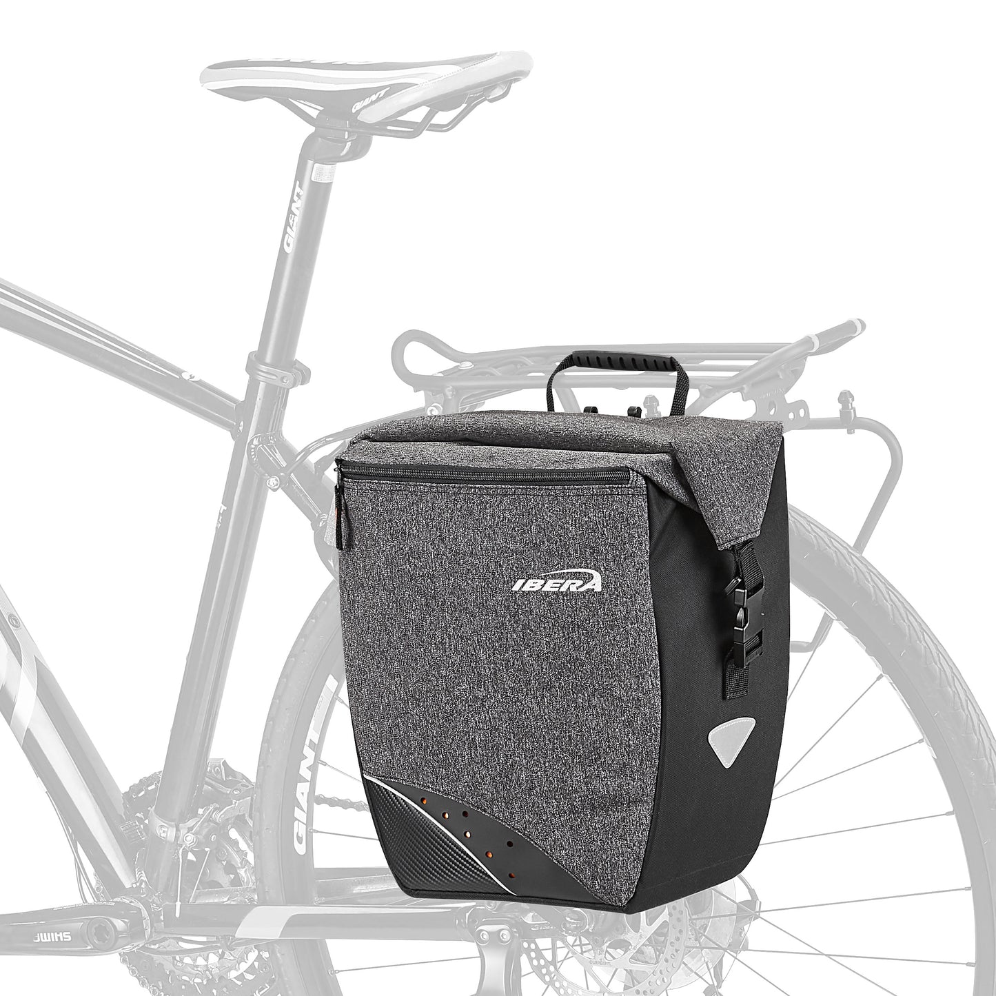 Ibera Pro Grey 30L Bike Side Pannier Pakrak Side System 32x16x34cm
