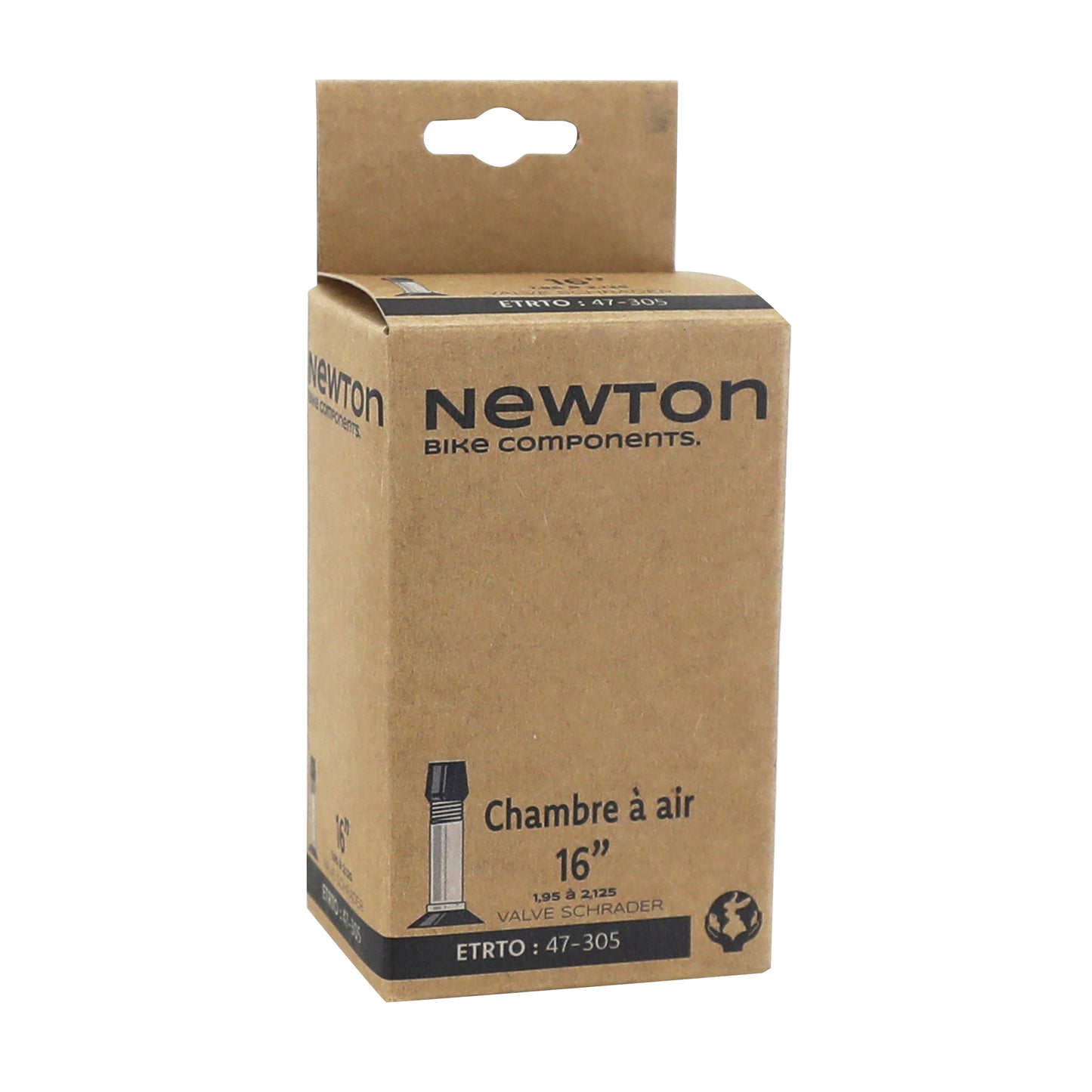 Inner tube for bike 16 x 1.95-2.125 Newton standard 40mm valve