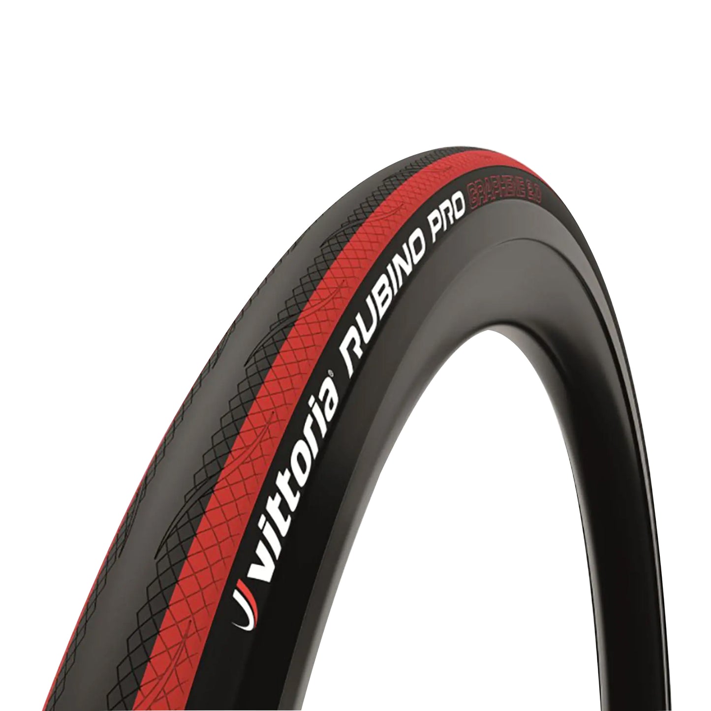 Pneu Route 700 X 25 Vittoria Rubino Pro 4 Noir-Rouge Graphene 2.0 TS (25-622)