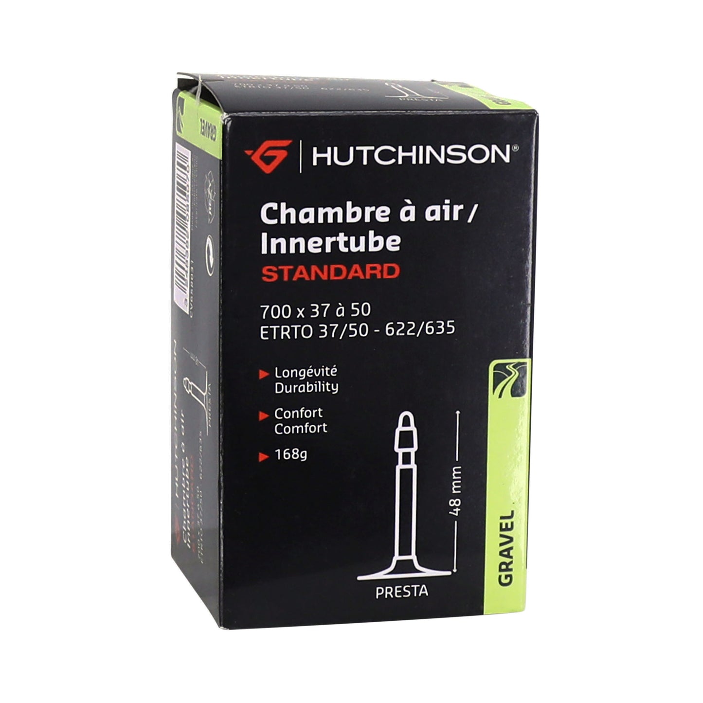 Chambre à air vélo 700 x 37-50 Hutchinson valve presta 48mm 168g