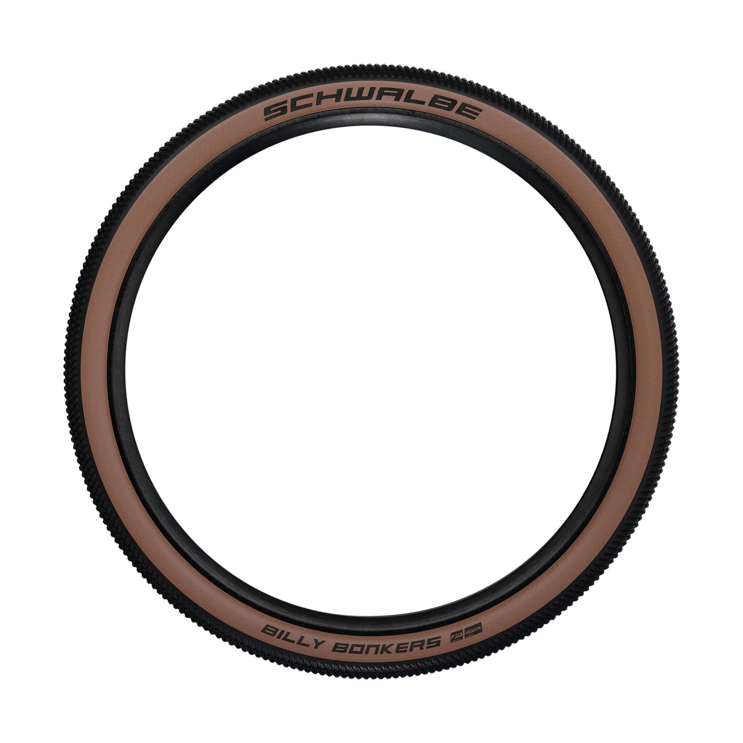 Pneu VTT DIRT 26 X 2.10 Schwalbe Billy Bonkers Noir-Flanc Bronze TR (54-559) Renfort K-Guard