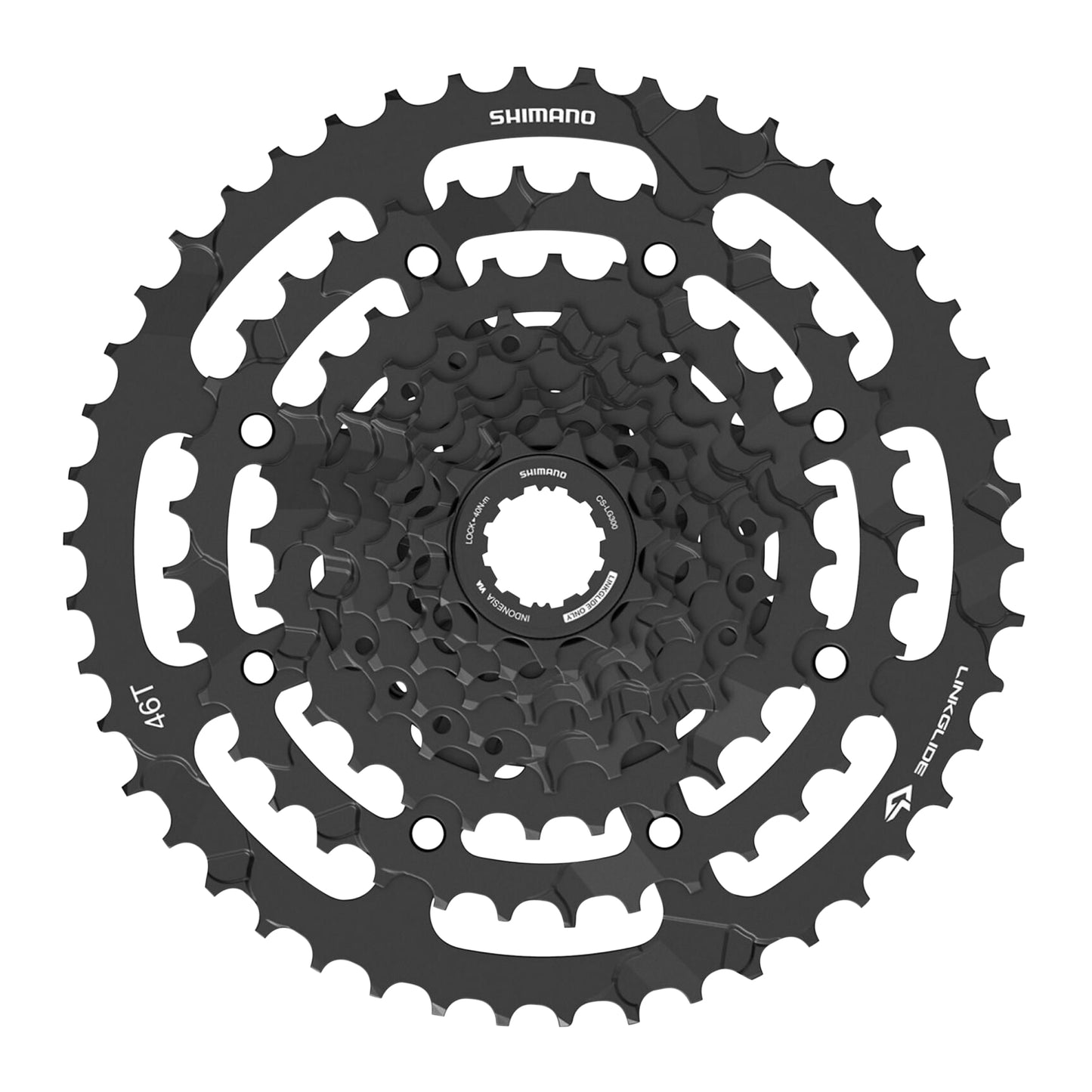 9-speed cassette. Shimano CUES U4000 CS-LG300 LINKGLIDE 11-46 (11-13-15-17-20-23-28-36-46)