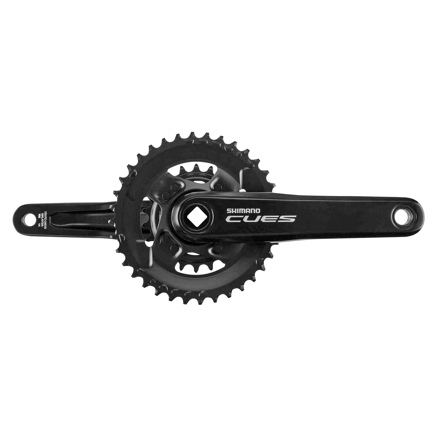 Shimano Cues U4000 Black MTB Crankset 175 36x22 123mm Bottom Bracket