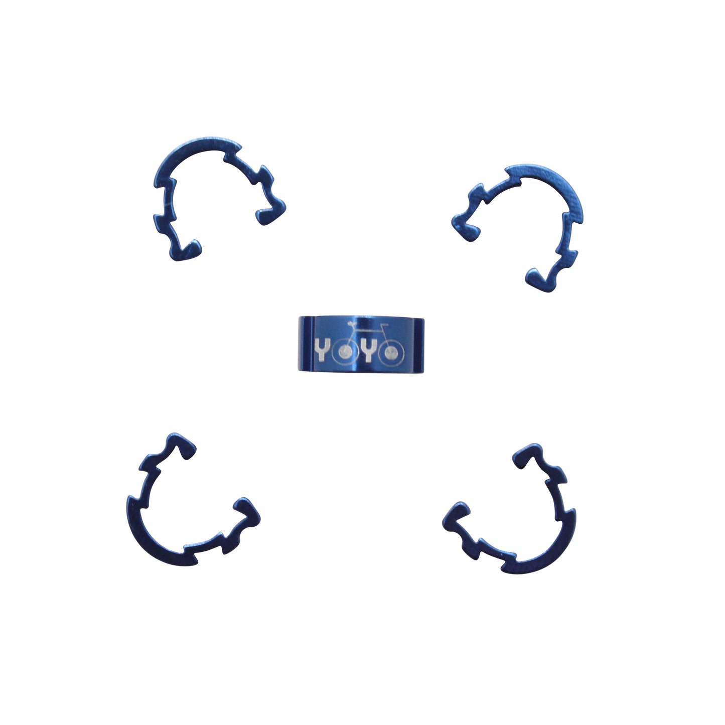 Clips de Gaine-durite alu bleu (boite de 5)