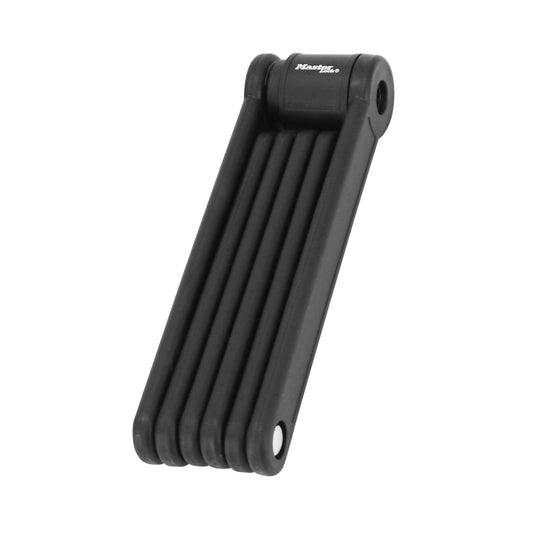 Masterlock Folding Bike Lock with Key, 3.5mm diameter, 840mm length, black, includes mounting bracket, 4 keys