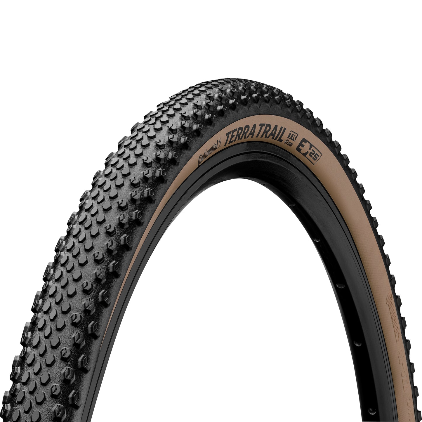 Pneu Gravel 700 X 40 Continental Terra Trail Shield Wall Noir-Marron Tubeless Ready TS (40-622)