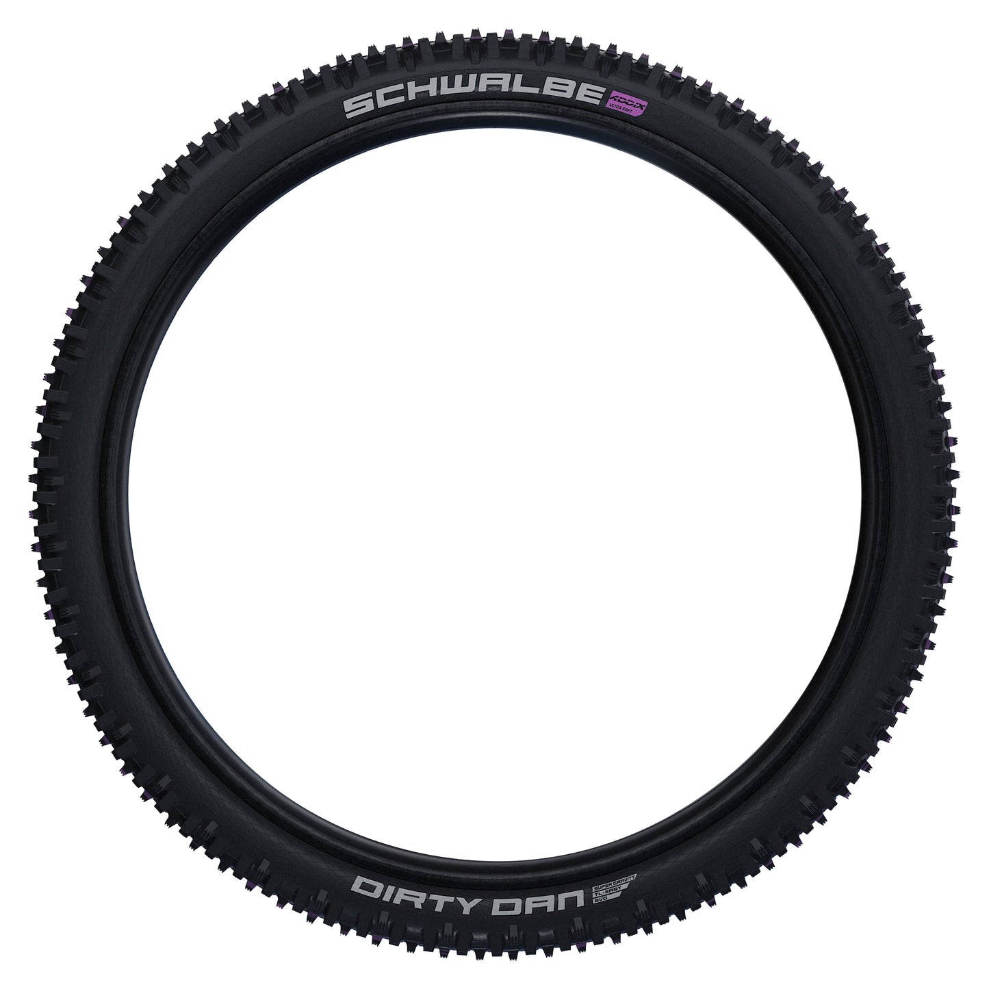 Pneu VTT 29 X 2.35 Schwalbe Dirty Dan Super Downhill Addix Ultrasoft Noir TLE Tubeless Ready TR (60-622) (Terrain Boueux)