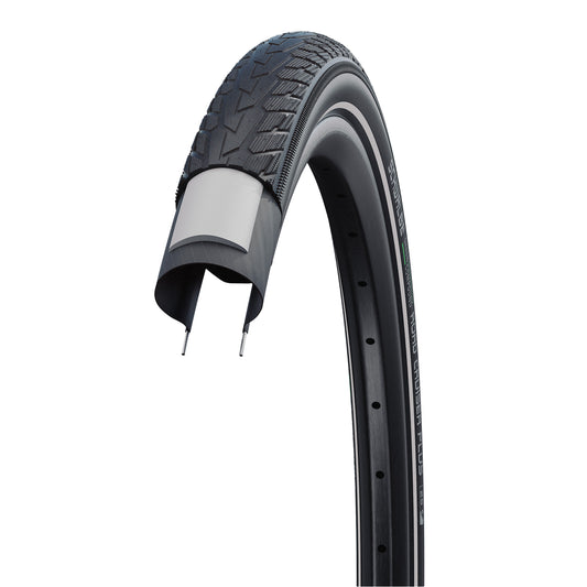 Pneu VTT Urbain 26 X 1.75 Schwalbe Road Cruiser plus HS484 Noir TR (47-559) flanc Reflex