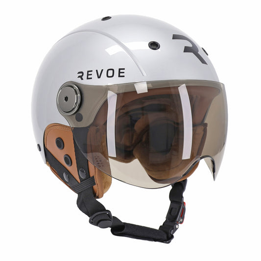 Casque vélo adulte Revoe premium urbain-city gris silver